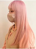 ブリーチカラー/ホワイトピンク/ロング