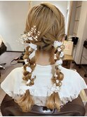 下め編みこみツインテール