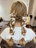 着付けヘアセット専門店 ウィズ(With)&nbsp;下め編みこみツインテール