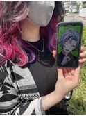 推しカラー　ポイントエクステ　インナーカラー