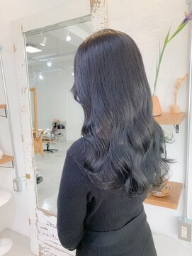 オーリーエトワ 御器所(oorry.etwa) 韓国風巻きブルーブラックアッシュグレージュ20代