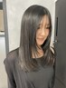 【ポイント縮毛】前髪顔周りストレート+カット+4stepトリートメント