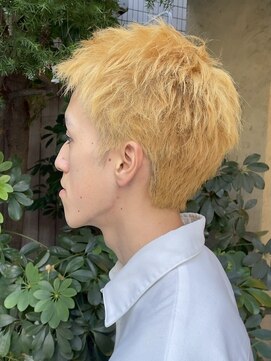 ボタンヘアー 日吉(BoTaN HAIR) スパイキーショート/ハイトーン/ブリーチカラー/メンズショート