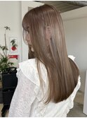 ブリーチカラーハイトーンカラーヘーゼルベージュマロンベージュ