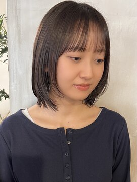 カールム(carlm) 小顔見えする顔まわりレイヤーカット×艶ボブ 薬院/今泉