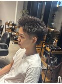 スパイキーショート スパイキーパーマ アップバング ボックス