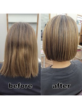 モンド ヘアクリエーション 新栄店(monde hair creation) 【monde】before × after × 髪質改善