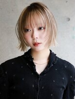 キャロルガーデンズ ボコカ 表参道(Carroll Gardens bococa)&nbsp;デザインカラー 三毛猫カラーくびれレイヤーショート【azu指名】