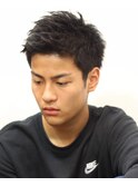 フェザーパーマスパイキーショートアップバングスキンフェードM