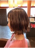 切りっぱなしフェミニンピンクベージュ