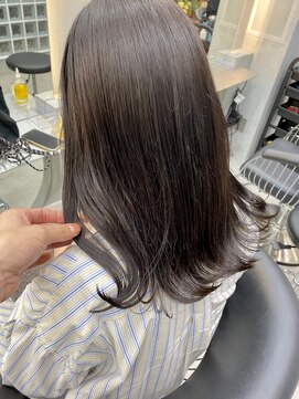 ロンドポレール 北千住(Lond polaire) 【航治郎】艶髪ミディ/インナーカラー/ペールベージュ