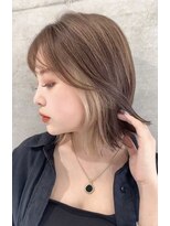 ルーカ 恵比寿(LU-CA)&nbsp;20代30代40代　インナーカラー　ミディアムボブレイヤー　恵比寿