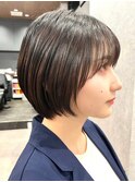 30代40代大人女性/前髪ありショートボブ/ショートヘア/髪質改善