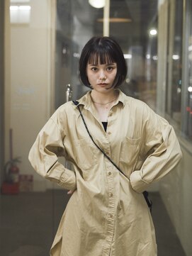 カートバイハイジ(Kurt by Heidi) ラインボブ×ボルドー×ワイドバング