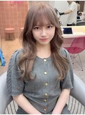 韓国顔周りxレイヤーセミディ/姫カット/ワンカール/シアーカラー
