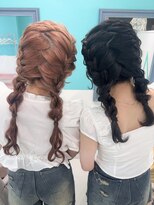 ドットハリス(.Hallis)&nbsp;編み込みツイン　ヘアメ　ヘアセット　ヘアアレンジ