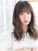 抜け感斜めバング韓国風巻きニュアンスパーマh4越谷20代30代40代