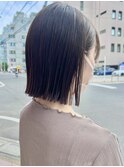 20代30代大人可愛いアッシュベージュくびれボブ耳掛け透明感