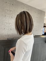 ウル 岡山駅店(ULu.)&nbsp;ハイライトハイトーンダブルカラー20代30代40代前髪長めULu