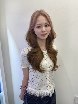 ハピネス 梅田茶屋町店(HAPPINESS) 韓国ヘア/レイヤーカット/髪質改善/顔周りカット/ベージュ
