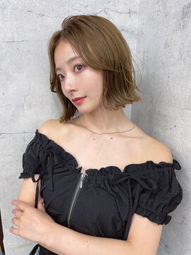 リミットバイアフィナー 大宮店(limit by Afinar) くびれボブ/レイヤーボブ/オリーブベージュ