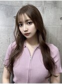 ロングヘアーチョコレートカラー 赤坂見附