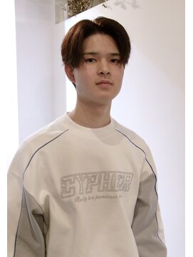 ランタン(LANTERN) レッドブラウン×センターパート