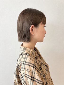 ヴェイン 渋谷(vain) 切りっぱなしボブ×シアーベージュ