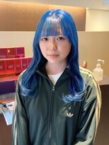 グランドール(Grandoll)&nbsp;透明感ブルー×セミロングレイヤー【小倉北区神岳】
