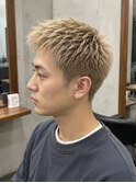 ハイトーンベージュスパイキーショート