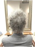 50代60代70代/ウルフパーマ/ウルフショート/グレイヘア