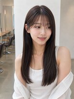バグズ ヘアデザイン 桔梗が丘店(Baguz HAIR DESIGN) 艶髪ストレート小顔シースルー前髪透明感ダークグレージュ美髪