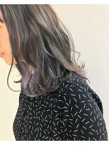 ヘアメイク オブジェ(hair make objet) グレージュ×パープルインナーカラー ☆★KAI☆★