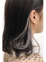 アジールヘア 池袋東口店(agir hair) インナーカラーイヤリングカラーホワイトベージュビタミンカラー