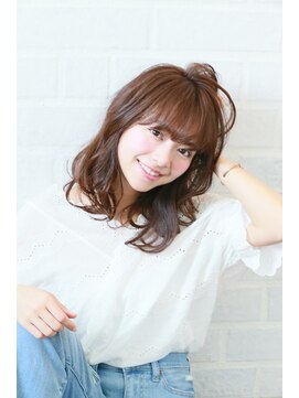 ブリーチ ラボ エーアイ 原宿店(BLEACH LABO Ai) 20代30代40代50代 色っぽふんわりミディの重軽ウェーブヘア♪