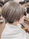 ショートスタイル☆ミルクティースモーキーベージュカラー☆