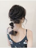 ナチュラル紐アレンジ ヘアセット