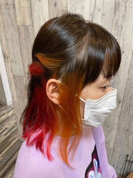 マインド サイトー ヘア アンド スパ mind saito hair&SPA イルミナ×インナー煉獄さんカラー