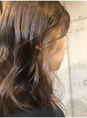シフォンベージュインナーカラーミディアム20代30代40代