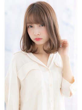 ミック ヘアアンドビューティー 大山店(miq Hair&Beauty) 内巻きワンカールフレンチガーリー♪透け感Aラインボブc1