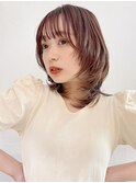 エアリーウルフ_チェリーブラウンフェミニンロング_9164