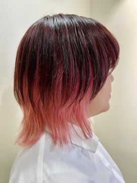 リノヘアー 札幌店(LINO HAIR) ウルフマッシュ/ピンク