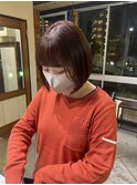 ボブ×オレンジブラウン