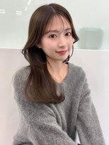 ランテルディ 渋谷(LANTERDIT)&nbsp;くびれヘア　シースルーバング　顔周りレイヤー　韓国ヘア　艶感