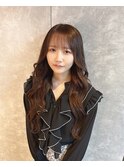 学生ロングプルエク相談ブラウンアッシュカラーも出来るサロン