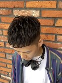 クロップ12mmアイロンパーマスタイル
