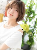 外国人風シースルーバング小顔前下がりボブc5大宮20代30代40代