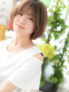 カバーヘア ブリス 大宮西口(COVER HAIR bliss) 外国人風シースルーバング小顔前下がりボブc5大宮20代30代40代