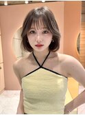 似合わせカット×韓国ボブ顔周りレイヤーブリーチなし[大宮]