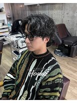 オムファミーユラグ(homme, famille raugh) 2wayバングなシャドウパーマ